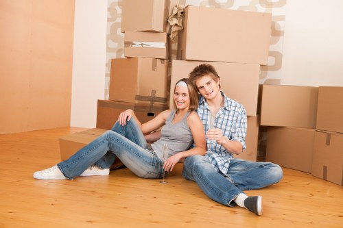 Careful handling of boxes and household items during a Queenspark move