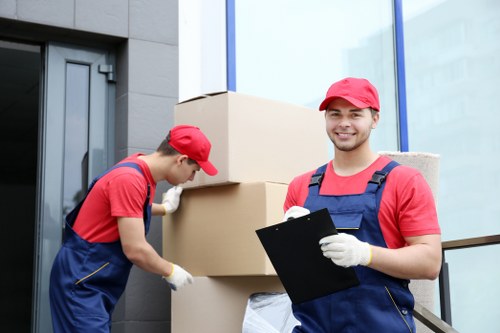Moving van service helping with a Queens Park residential relocation