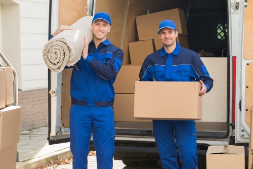 Removals van ready for a local move in Queens Park