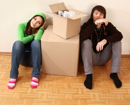 Careful packing and wrapping of household items for removal