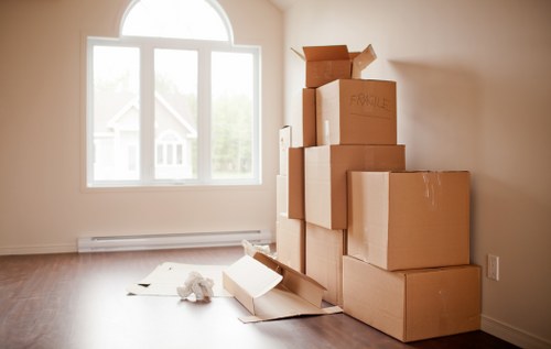 Careful packing for fragile items during student removals in Queenspark